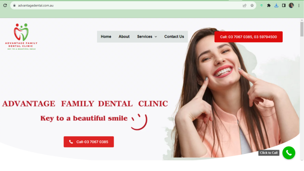 Website for dental care